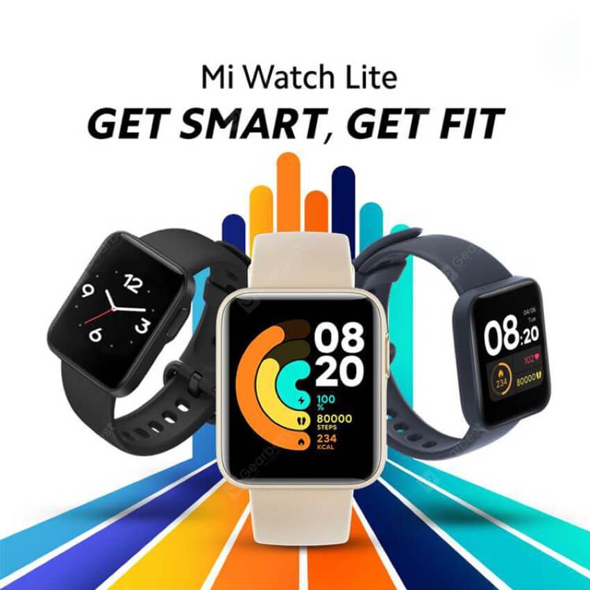 Xiaomi Mi Watch Lite GPS Bluetooth 5.1 Smart Watch Sports Fitness Heart Rate Monitor 1.4 Inch TFTLCD Screen 5 ATM Waterproof Mi Band